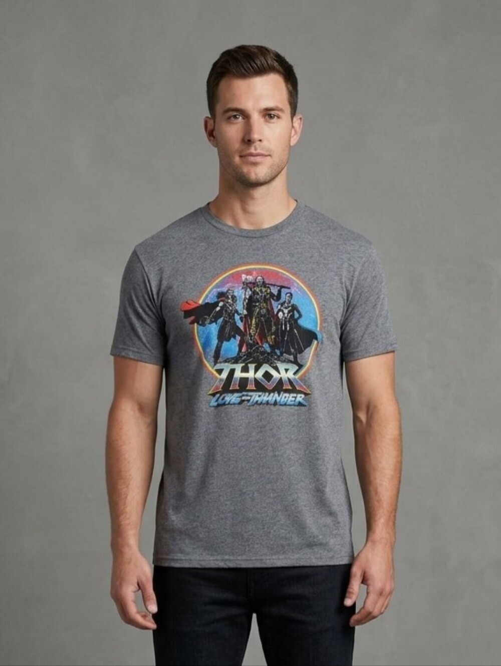 Jack of All Trades Marvel Thor Love and Thunder Graphic Tee Grey Size XXL Unisex